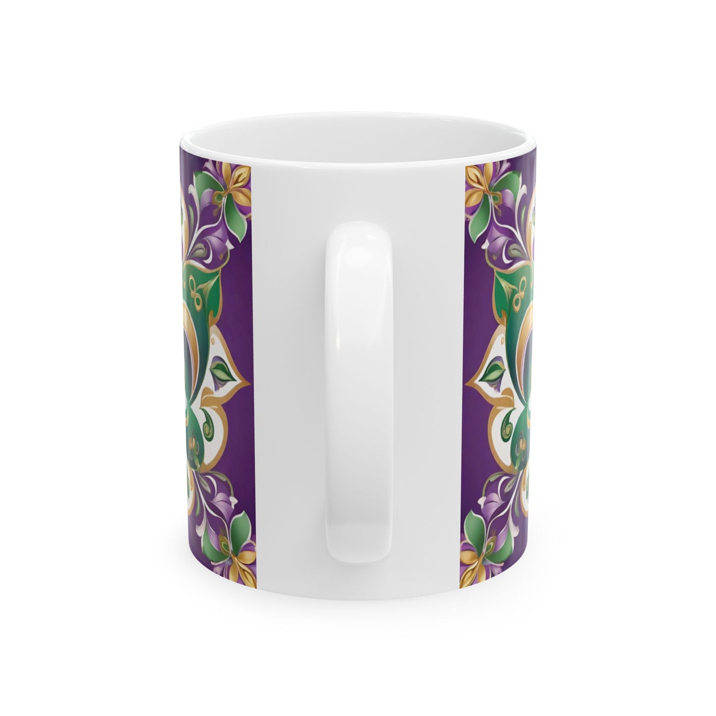 Mardi Gras Fleur de Lis Mug, 11oz