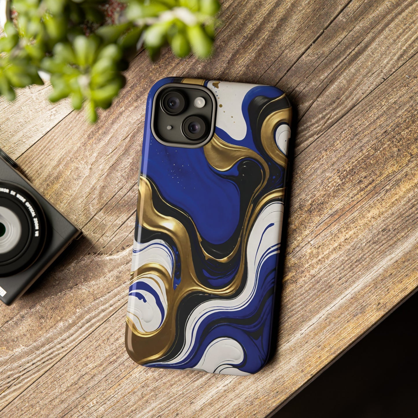 Blue and Gold Swirl 03