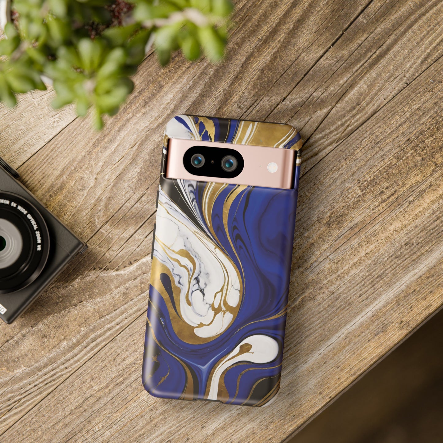Blue and Gold Swirl 01