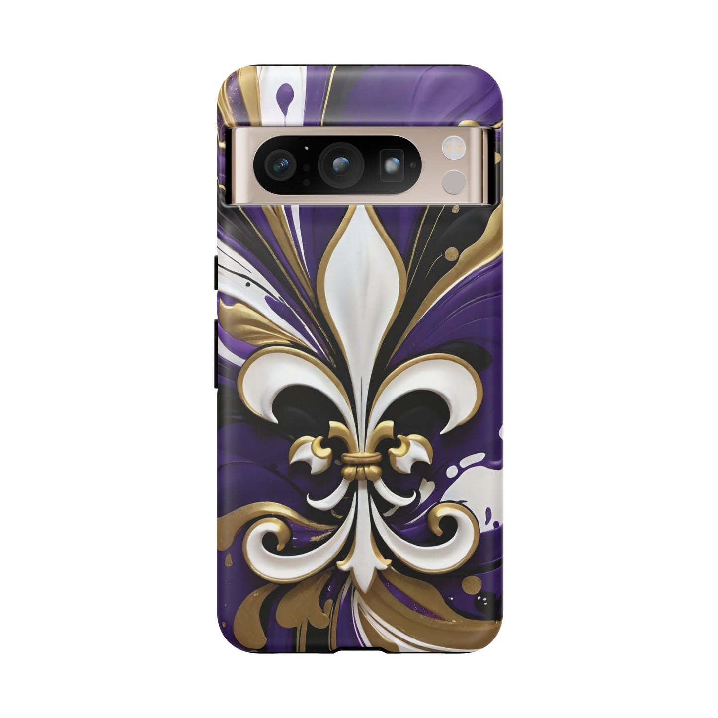 Purple and Gold Fleur-de-Lis 03
