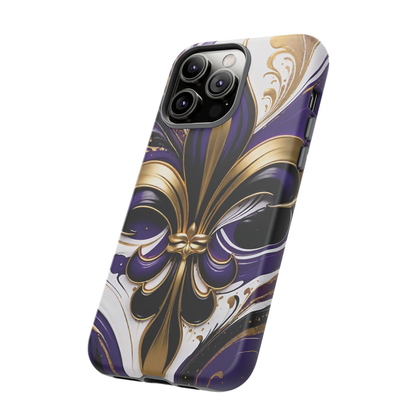 Purple and Gold Fleur-de-Lis 02