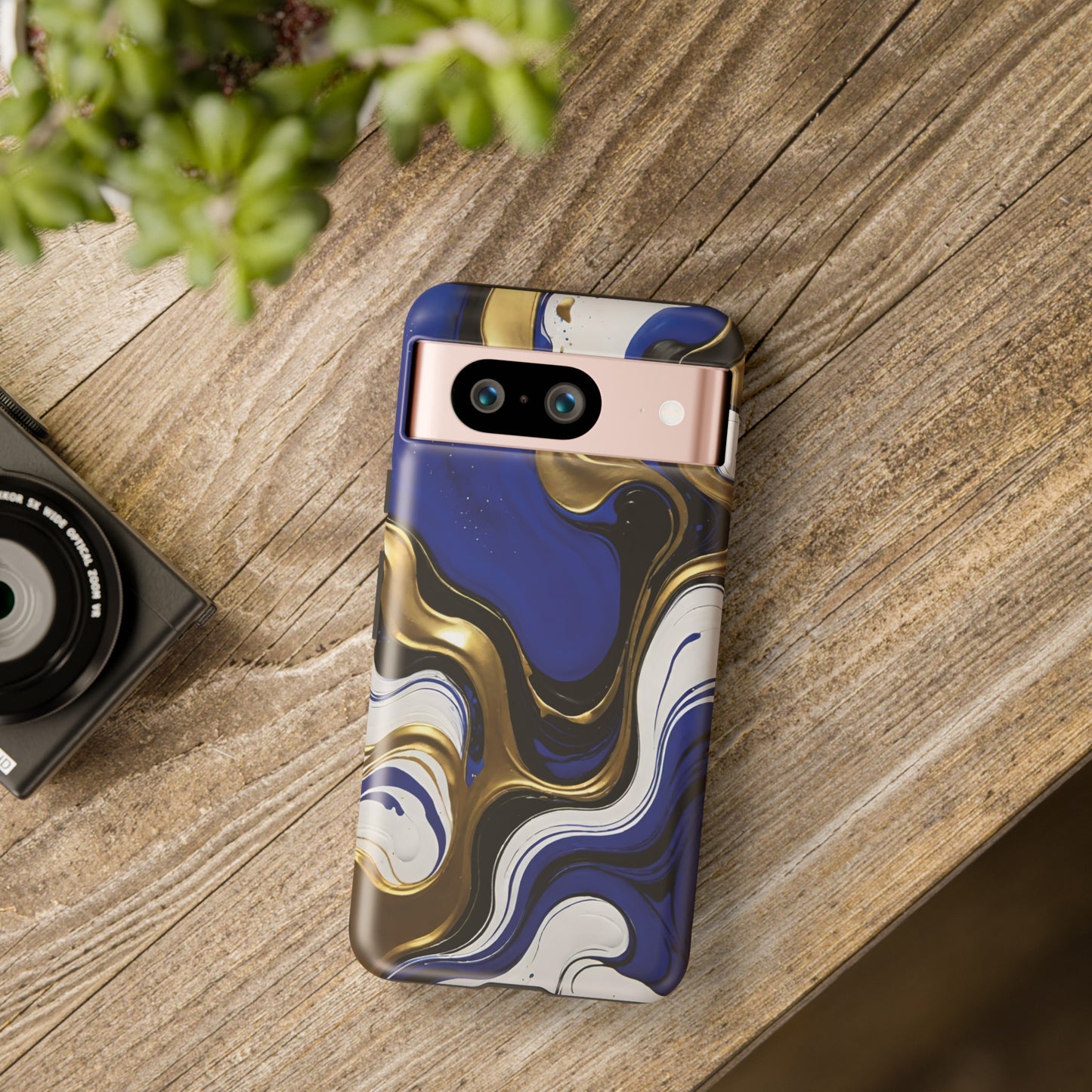 Blue and Gold Swirl 03