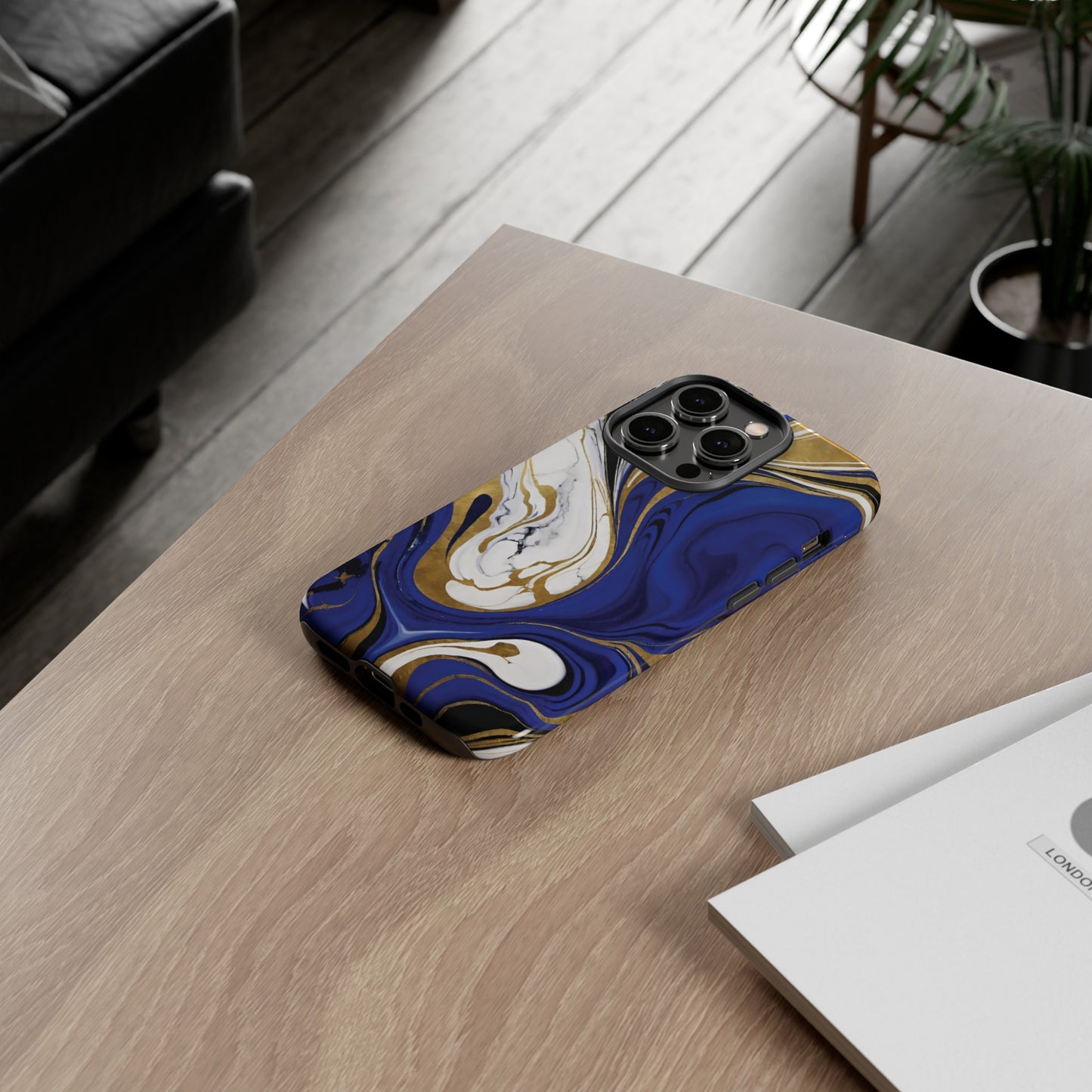 Blue and Gold Swirl 01