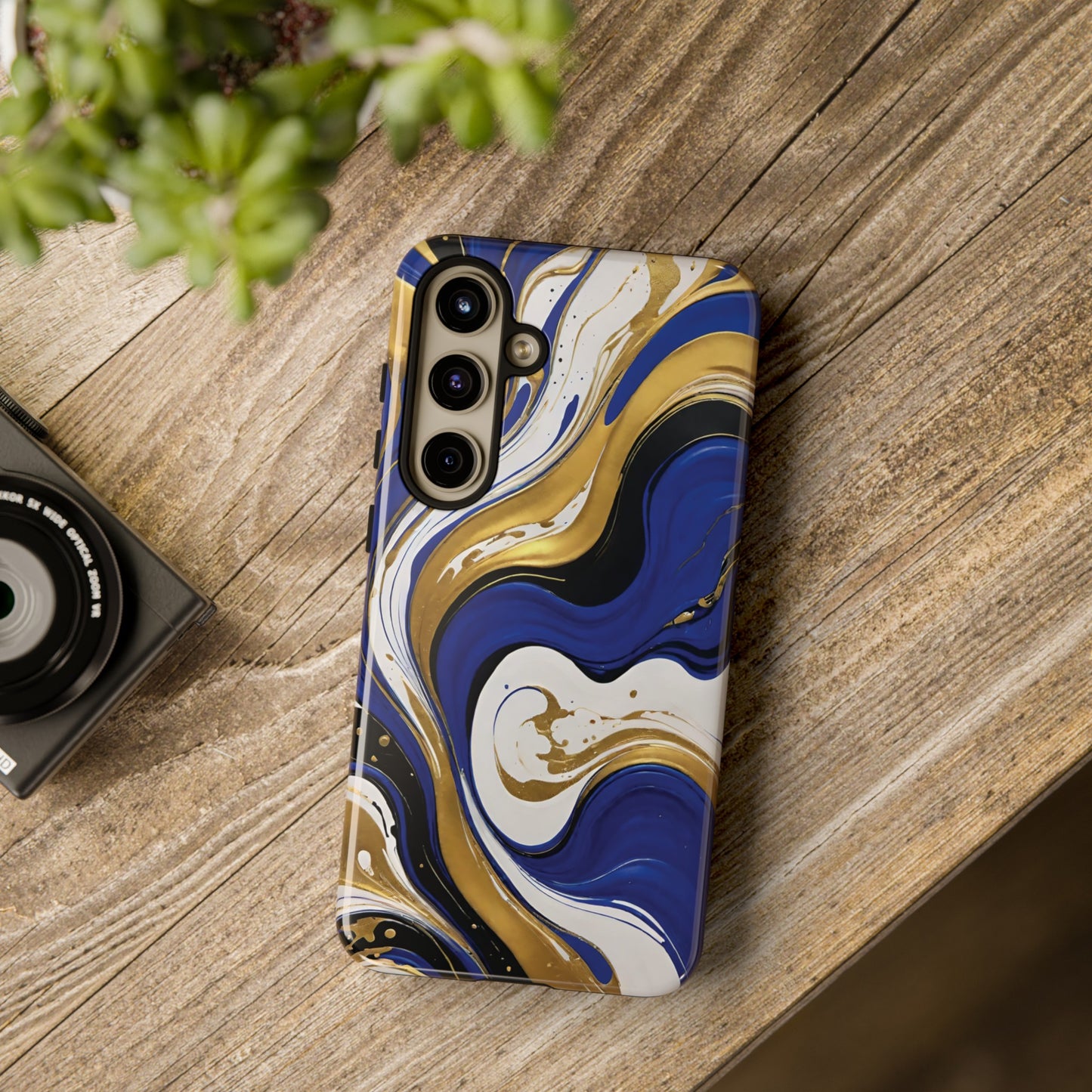 Blue and Gold Swirl 02