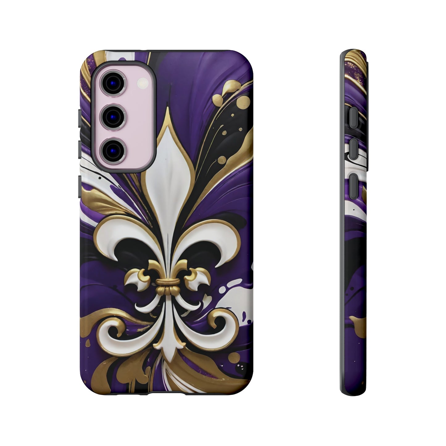 Purple and Gold Fleur-de-Lis 03
