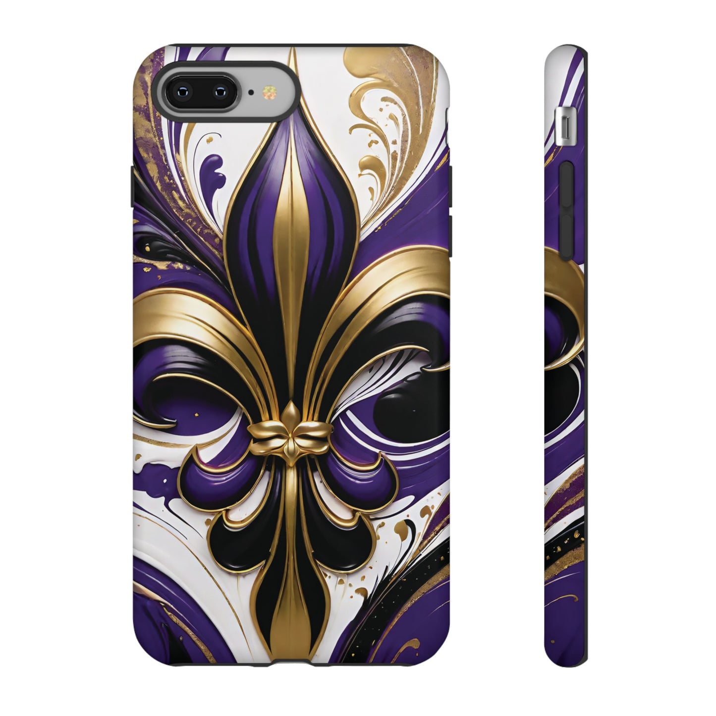 Purple and Gold Fleur-de-Lis 02