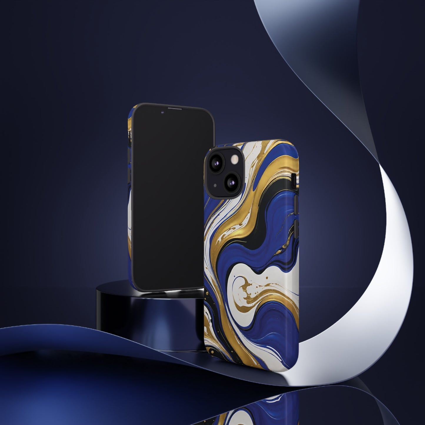 Blue and Gold Swirl 02