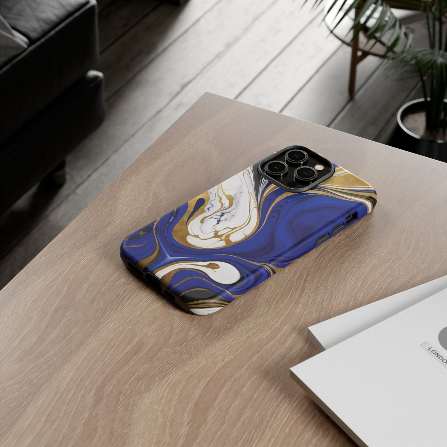 Blue and Gold Swirl 01