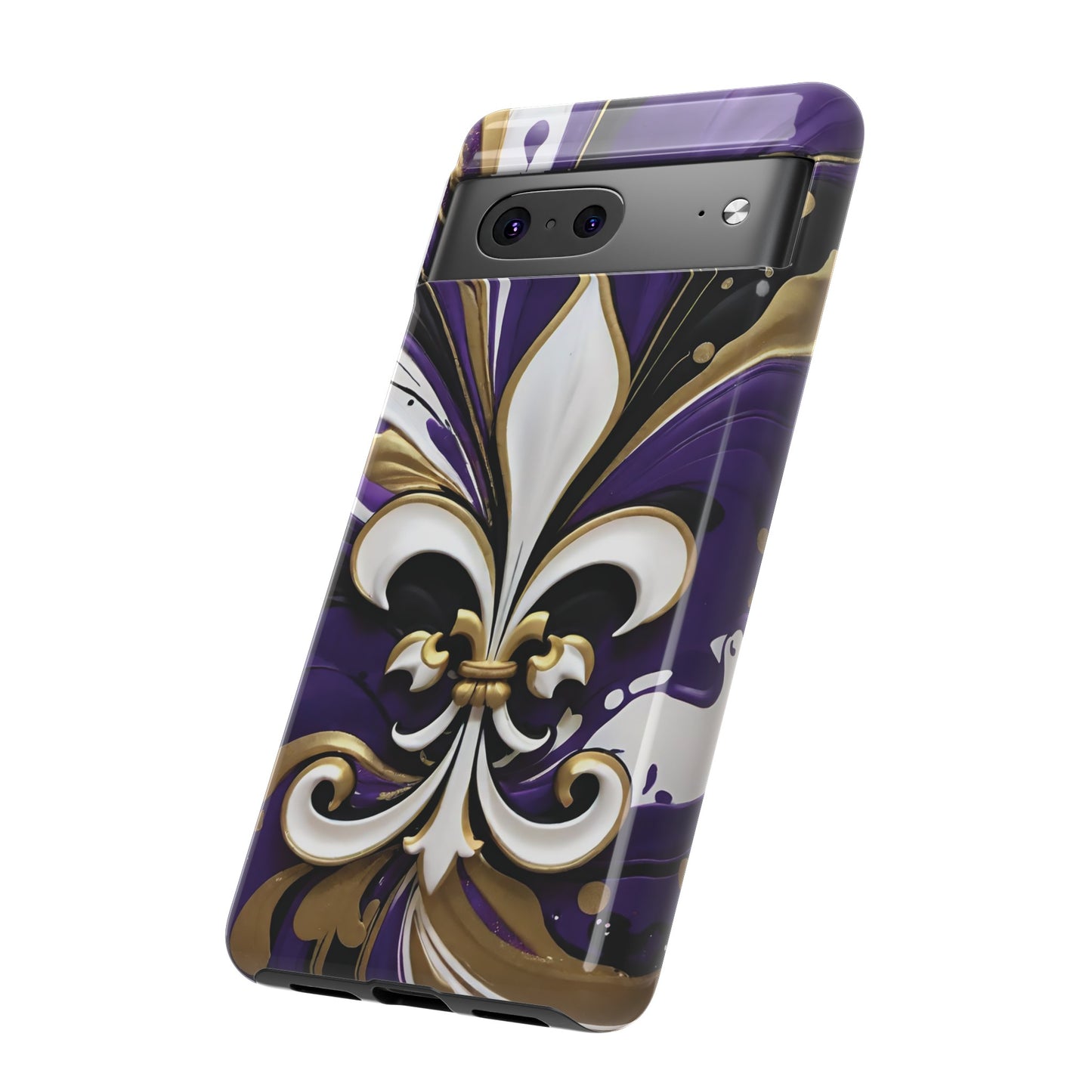 Purple and Gold Fleur-de-Lis 03