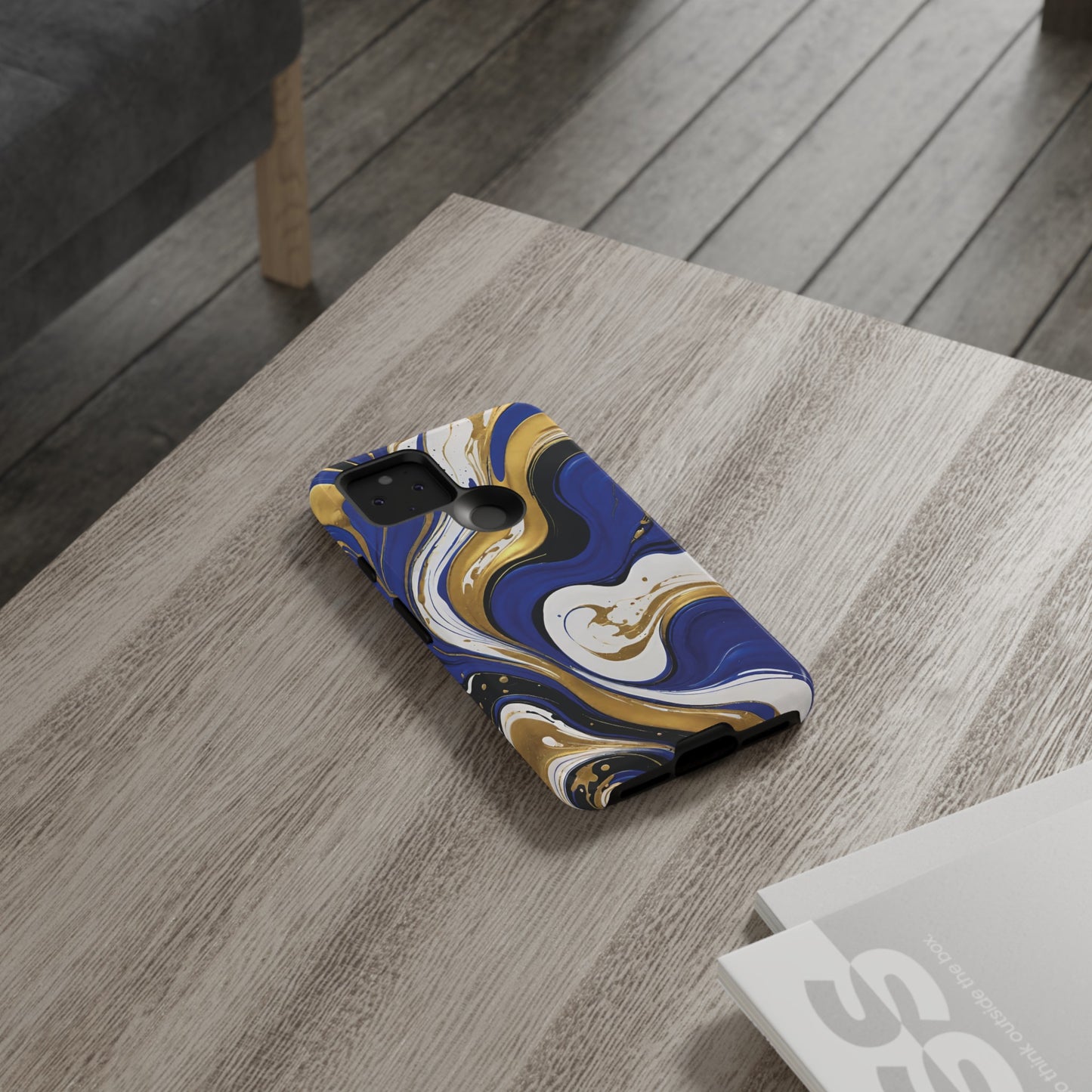 Blue and Gold Swirl 02