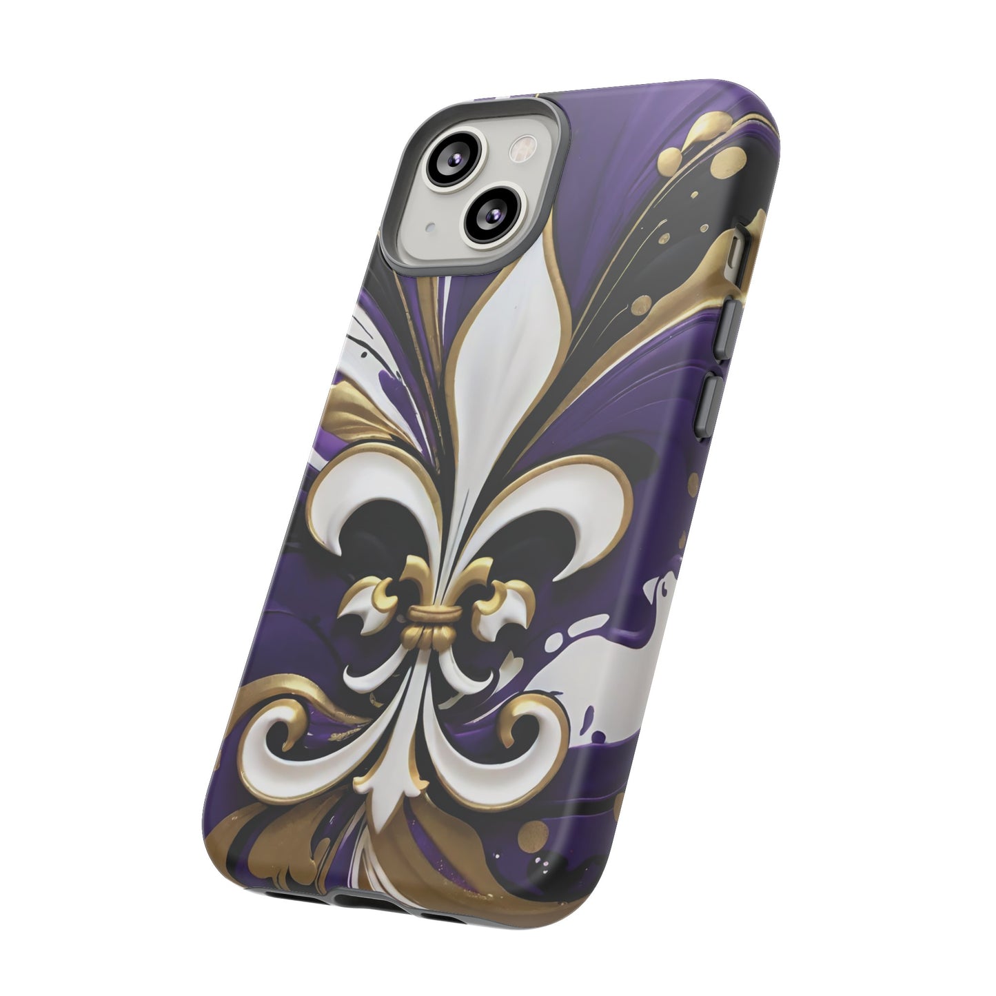 Purple and Gold Fleur-de-Lis 03