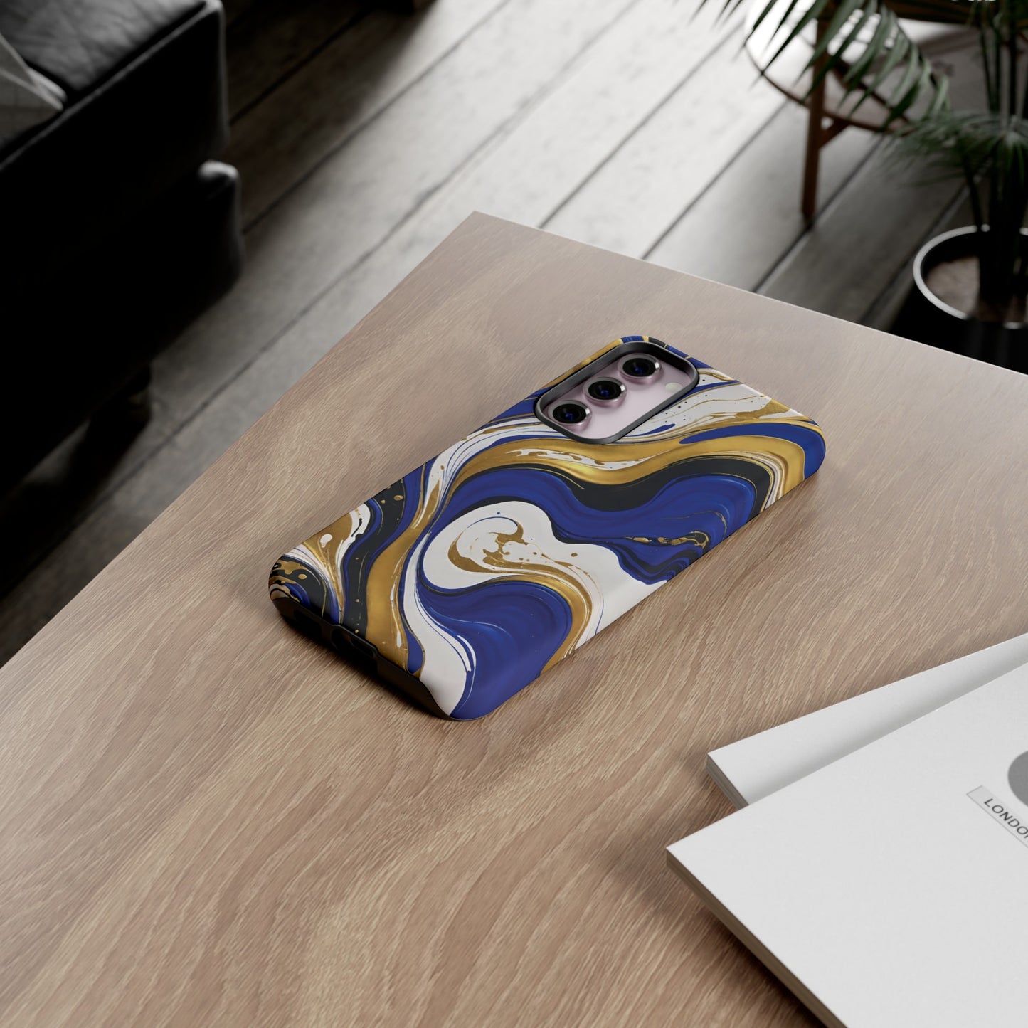 Blue and Gold Swirl 02