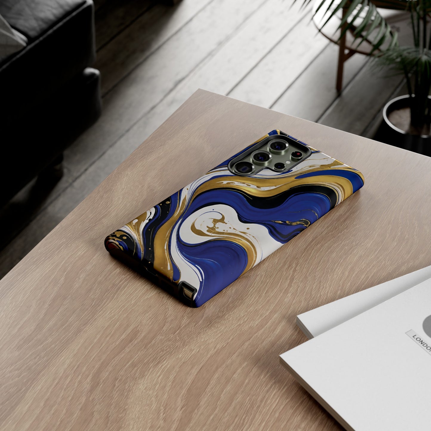 Blue and Gold Swirl 02