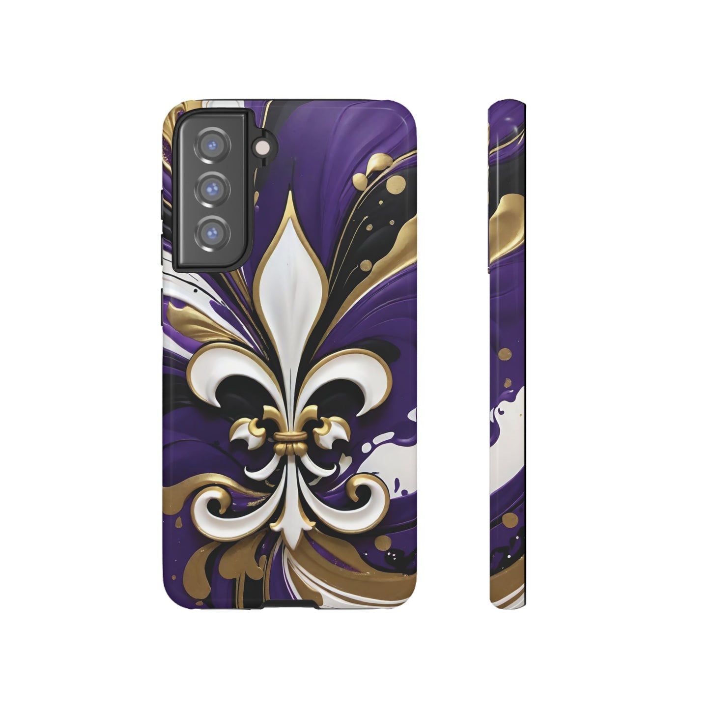 Purple and Gold Fleur-de-Lis 03