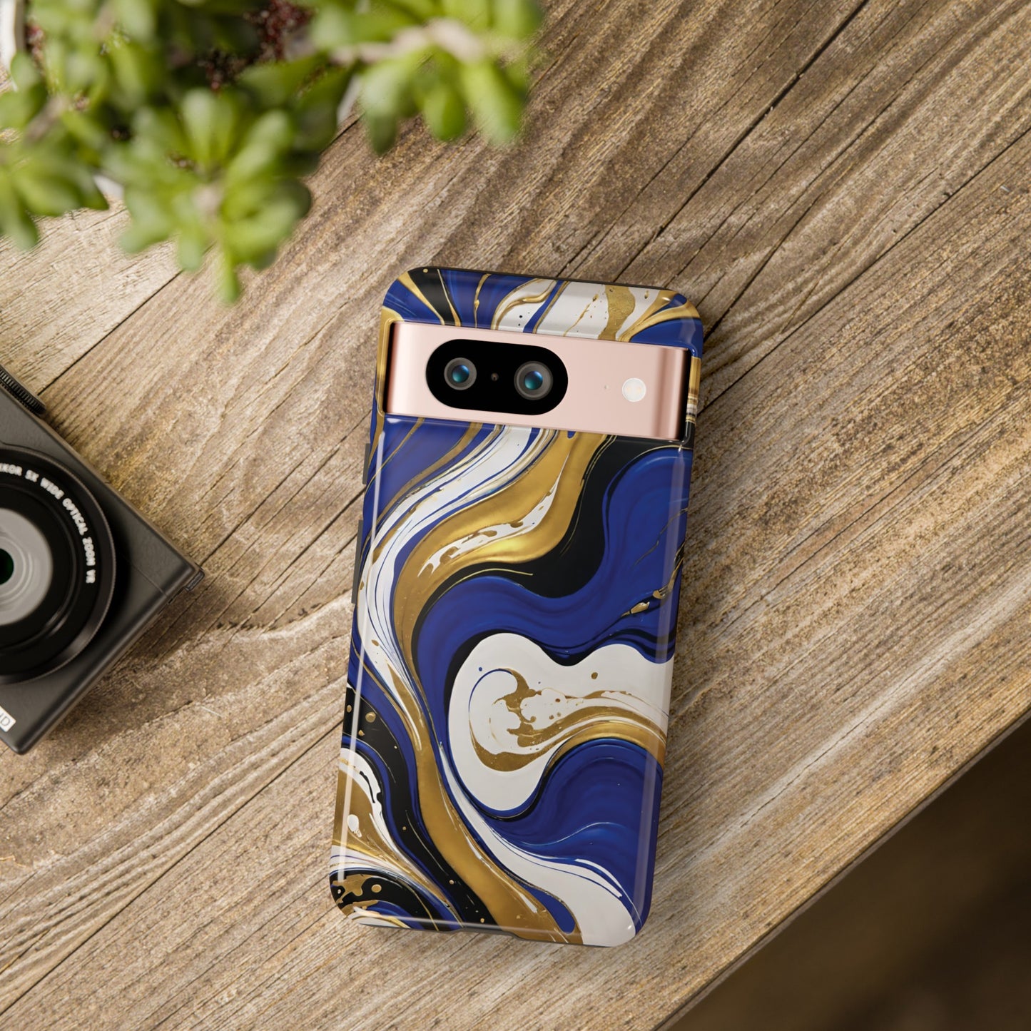 Blue and Gold Swirl 02