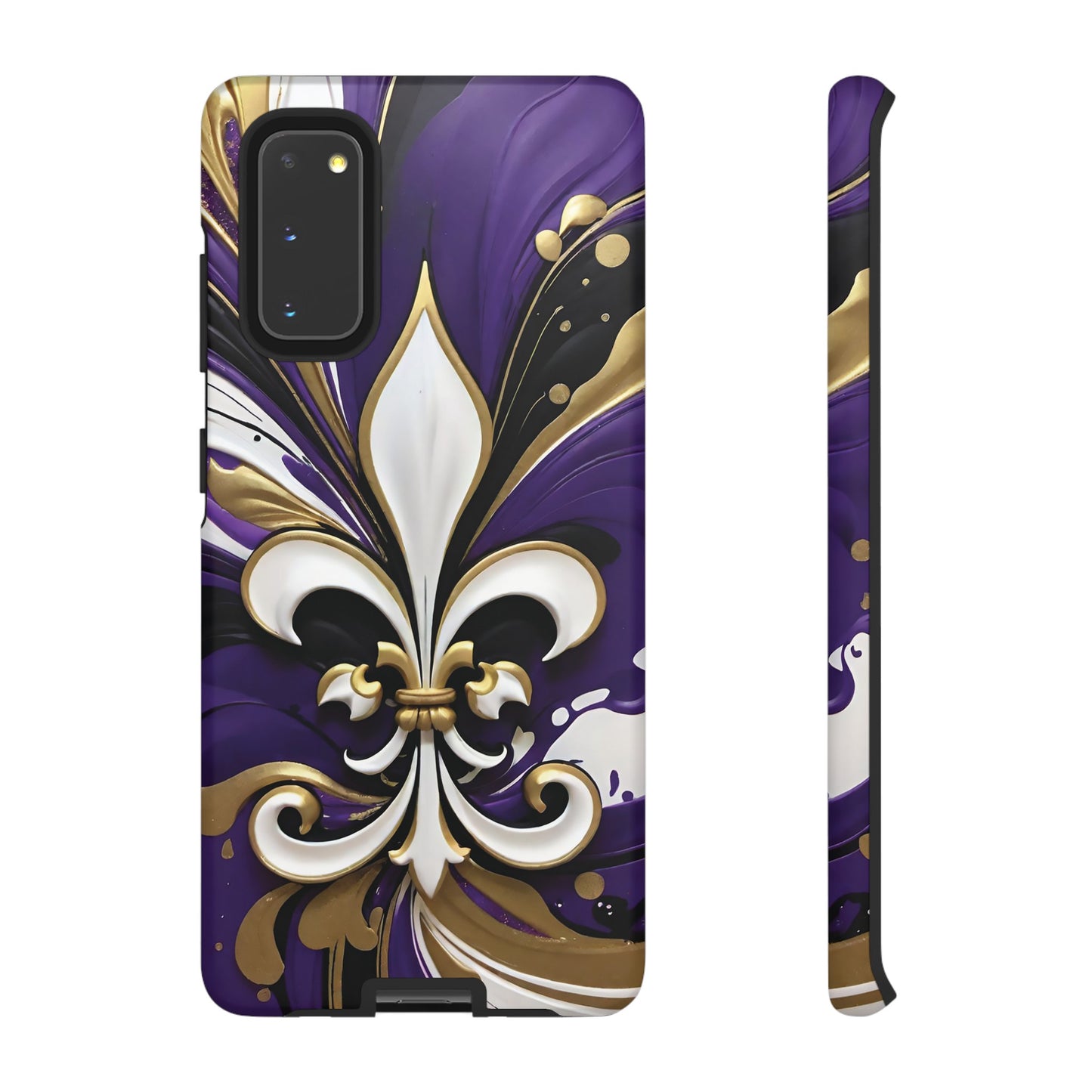 Purple and Gold Fleur-de-Lis 03