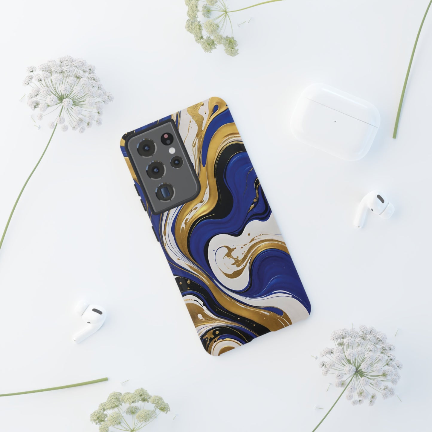 Blue and Gold Swirl 02