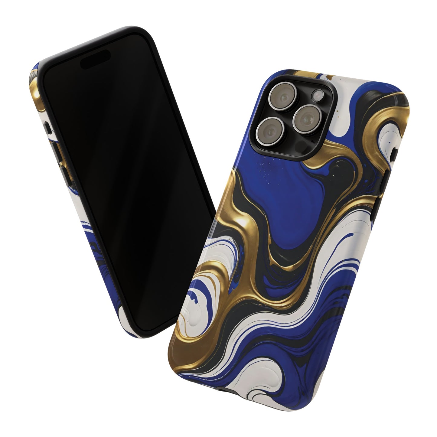 Blue and Gold Swirl 03