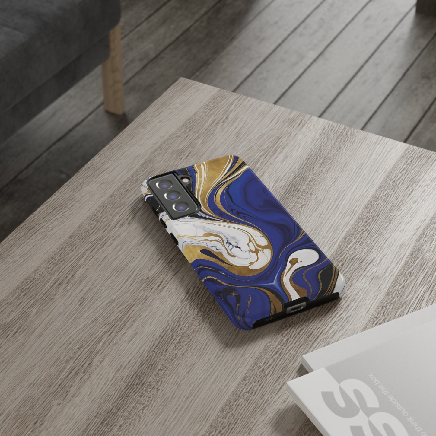 Blue and Gold Swirl 01