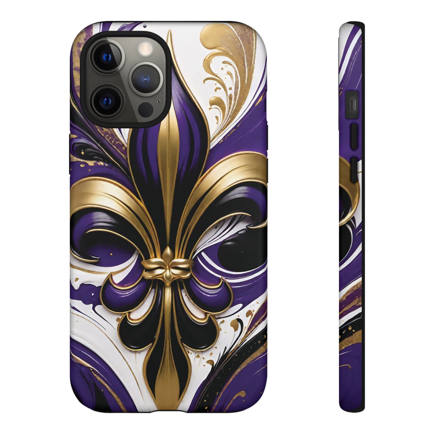 Purple and Gold Fleur-de-Lis 02