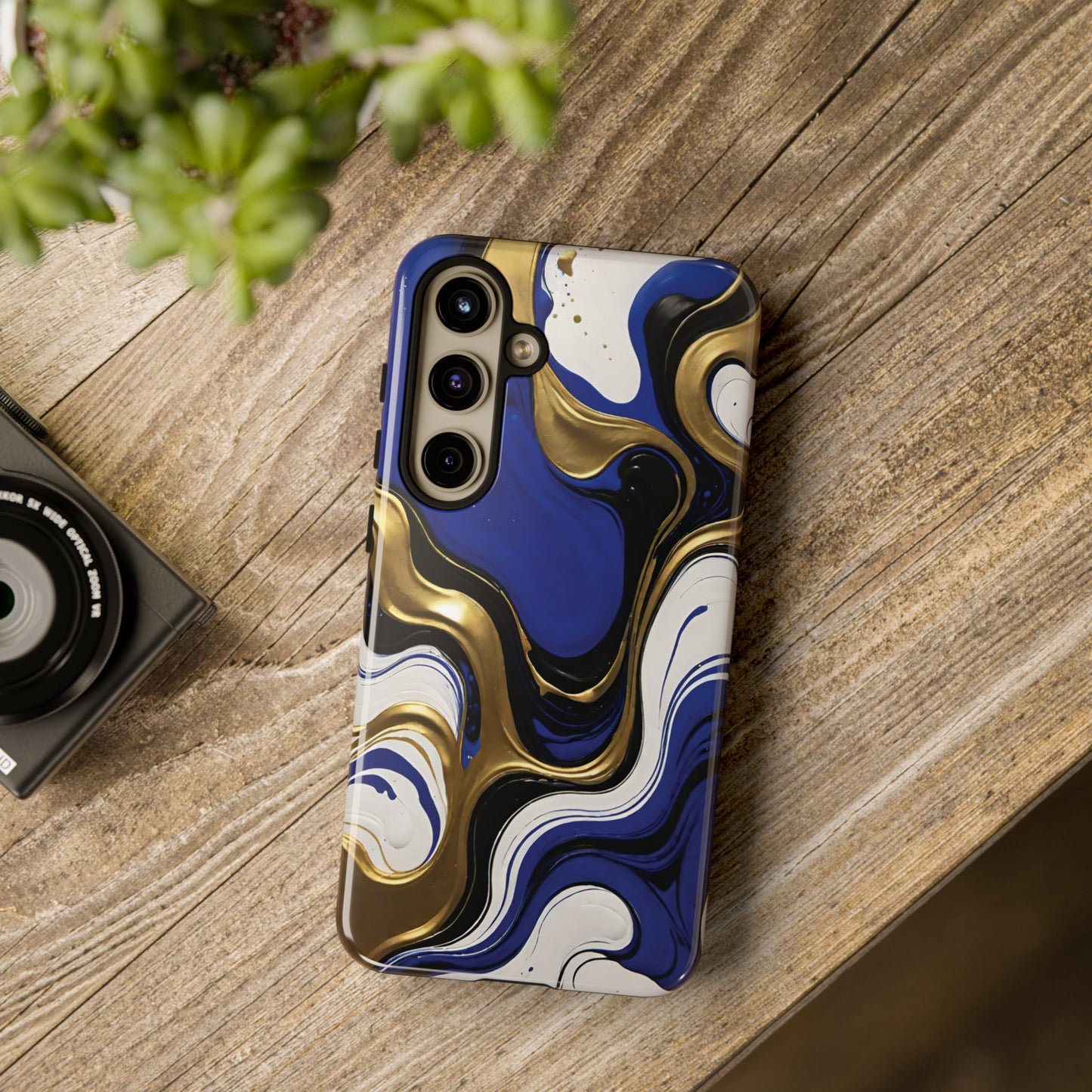 Blue and Gold Swirl 03