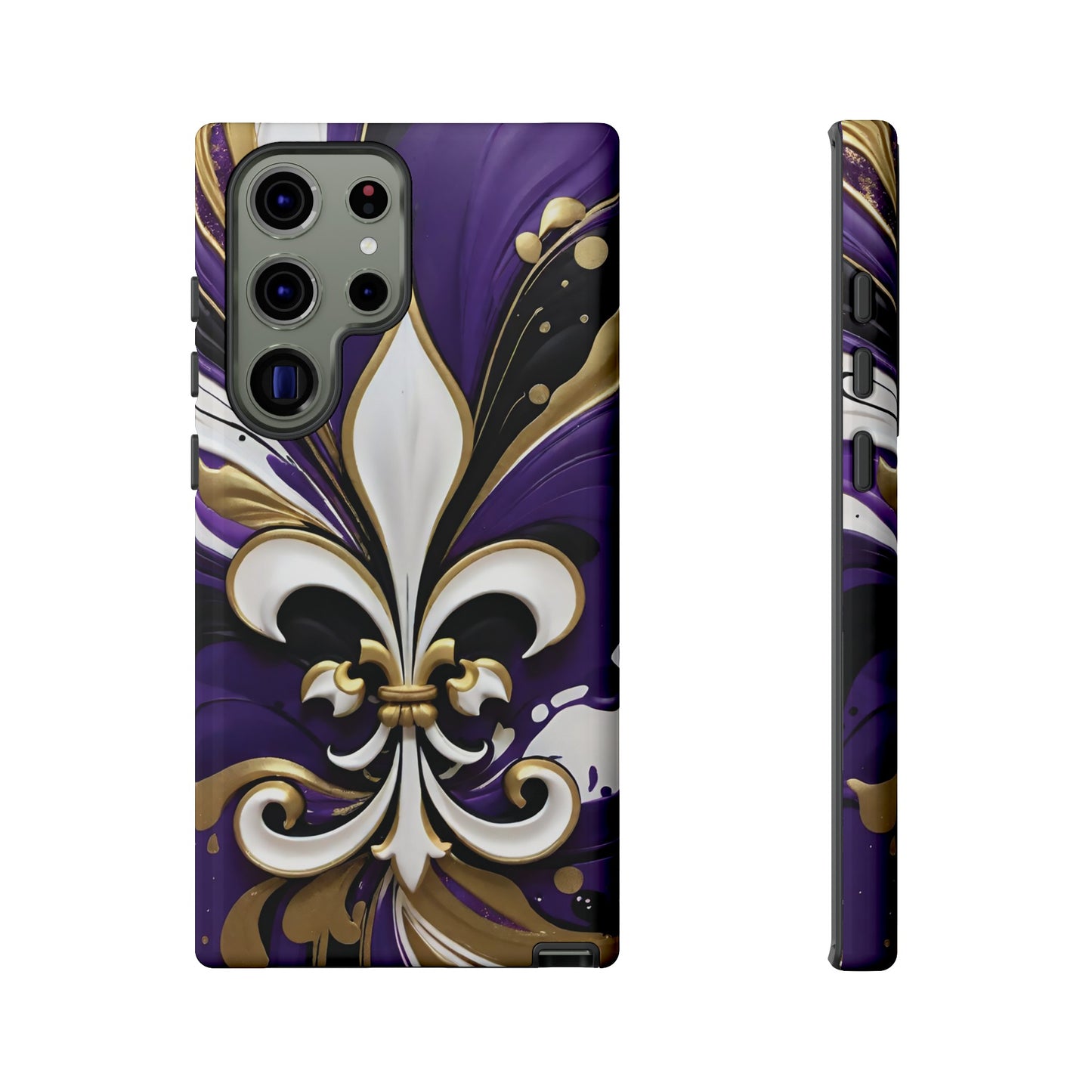 Purple and Gold Fleur-de-Lis 03