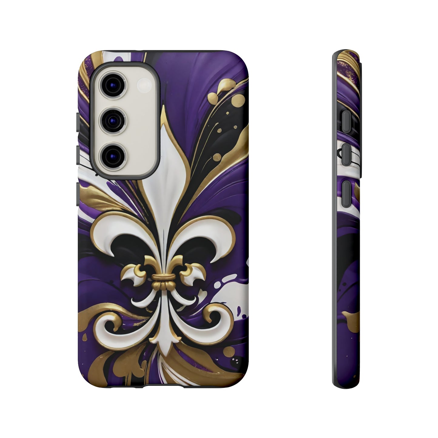 Purple and Gold Fleur-de-Lis 03