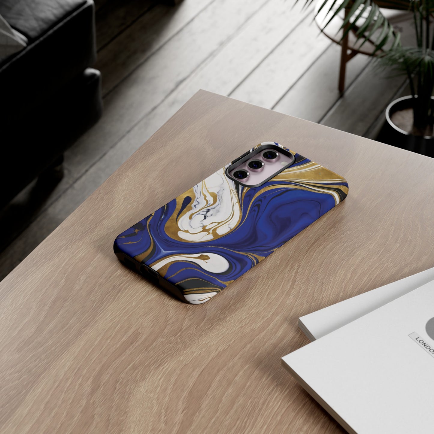 Blue and Gold Swirl 01