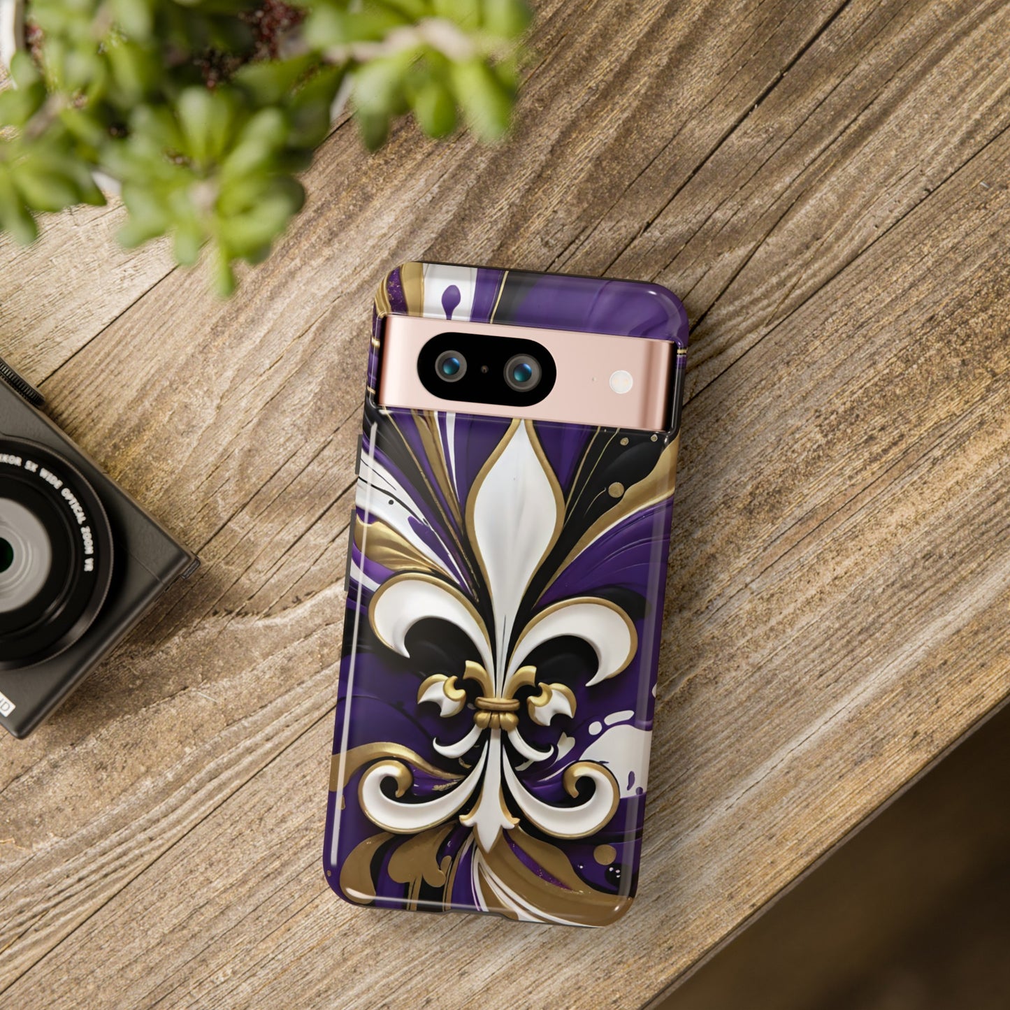 Purple and Gold Fleur-de-Lis 03