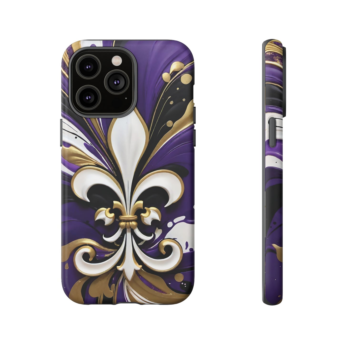 Purple and Gold Fleur-de-Lis 03