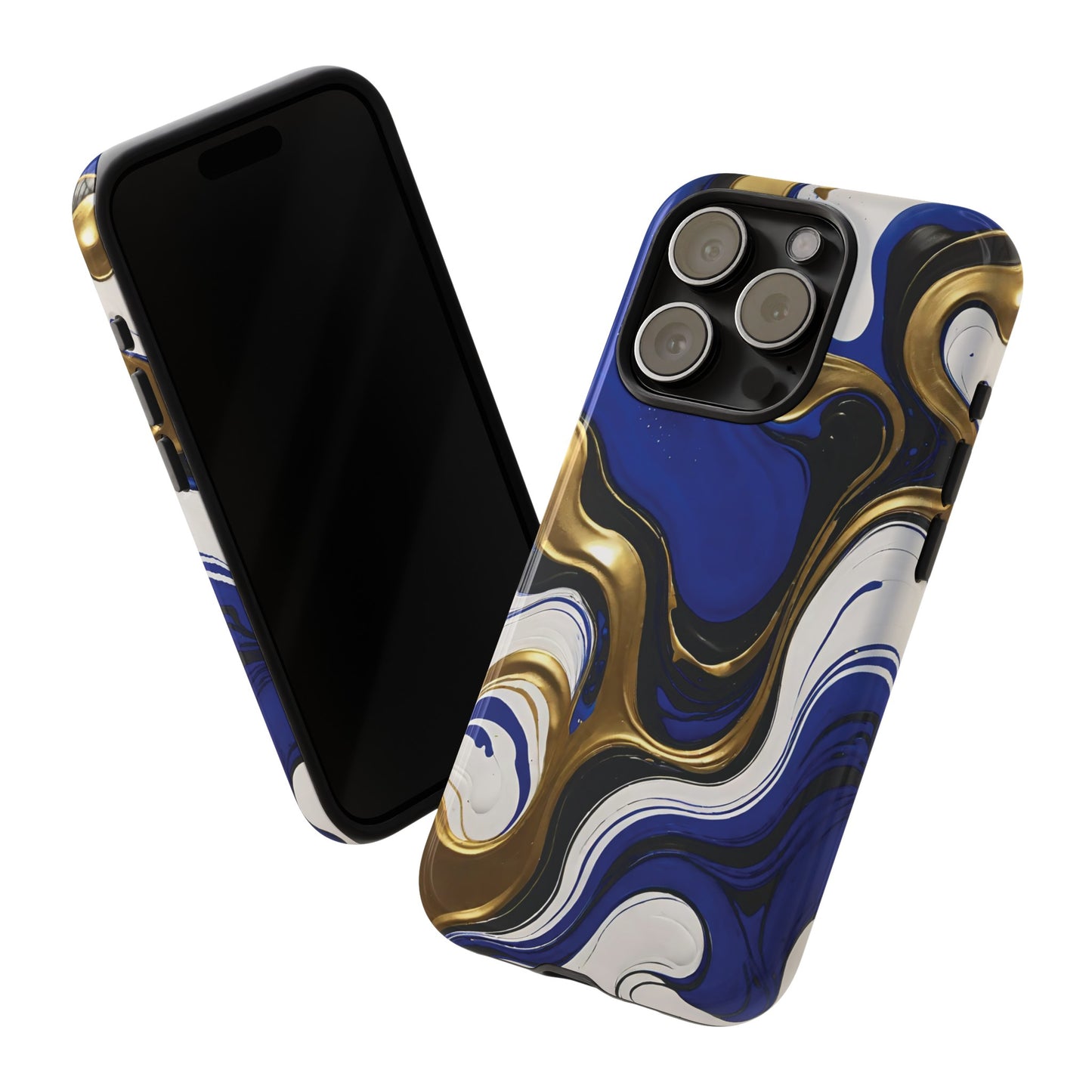 Blue and Gold Swirl 03