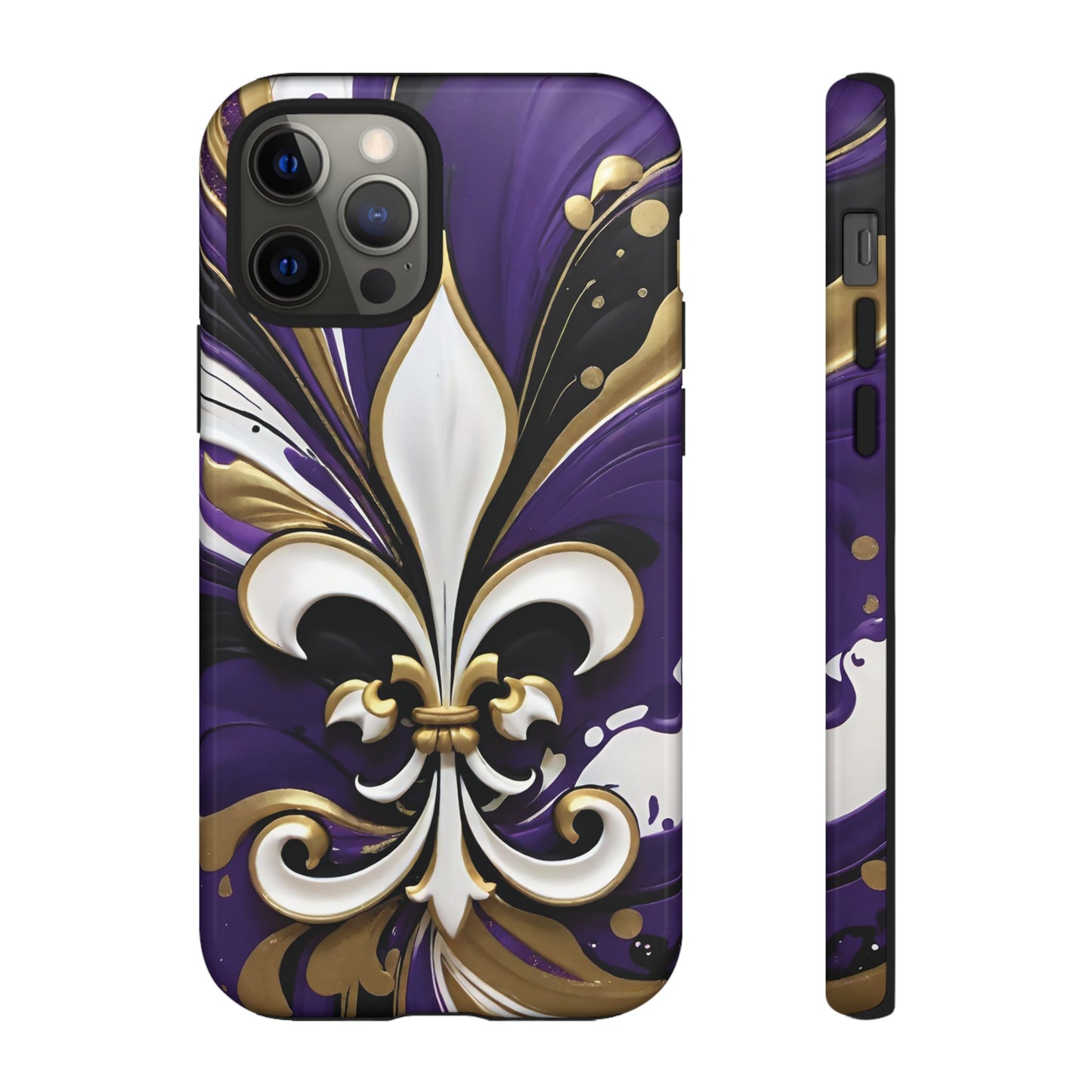 Purple and Gold Fleur-de-Lis 03
