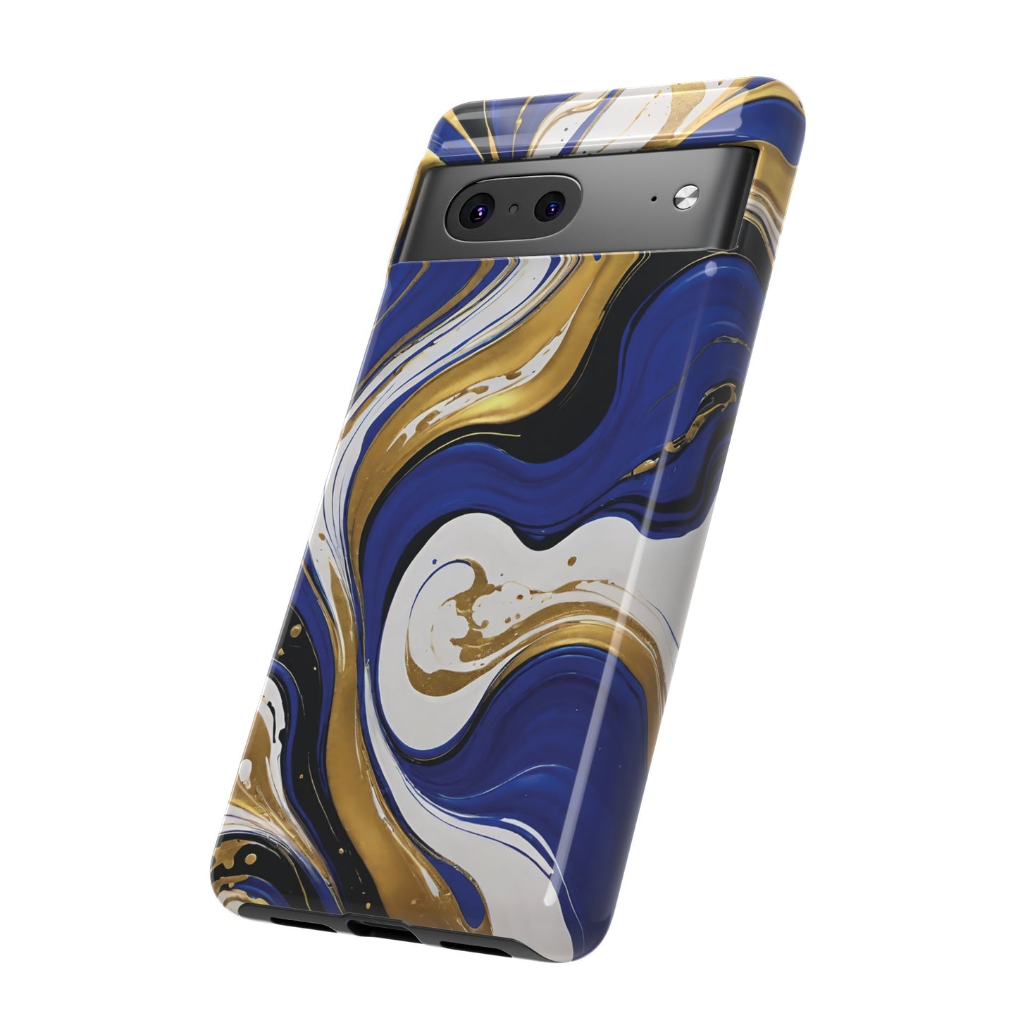 Blue and Gold Swirl 02
