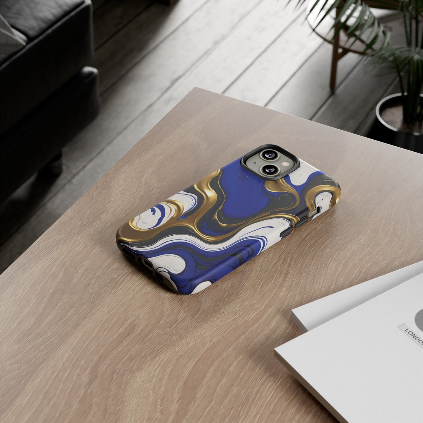 Blue and Gold Swirl 03