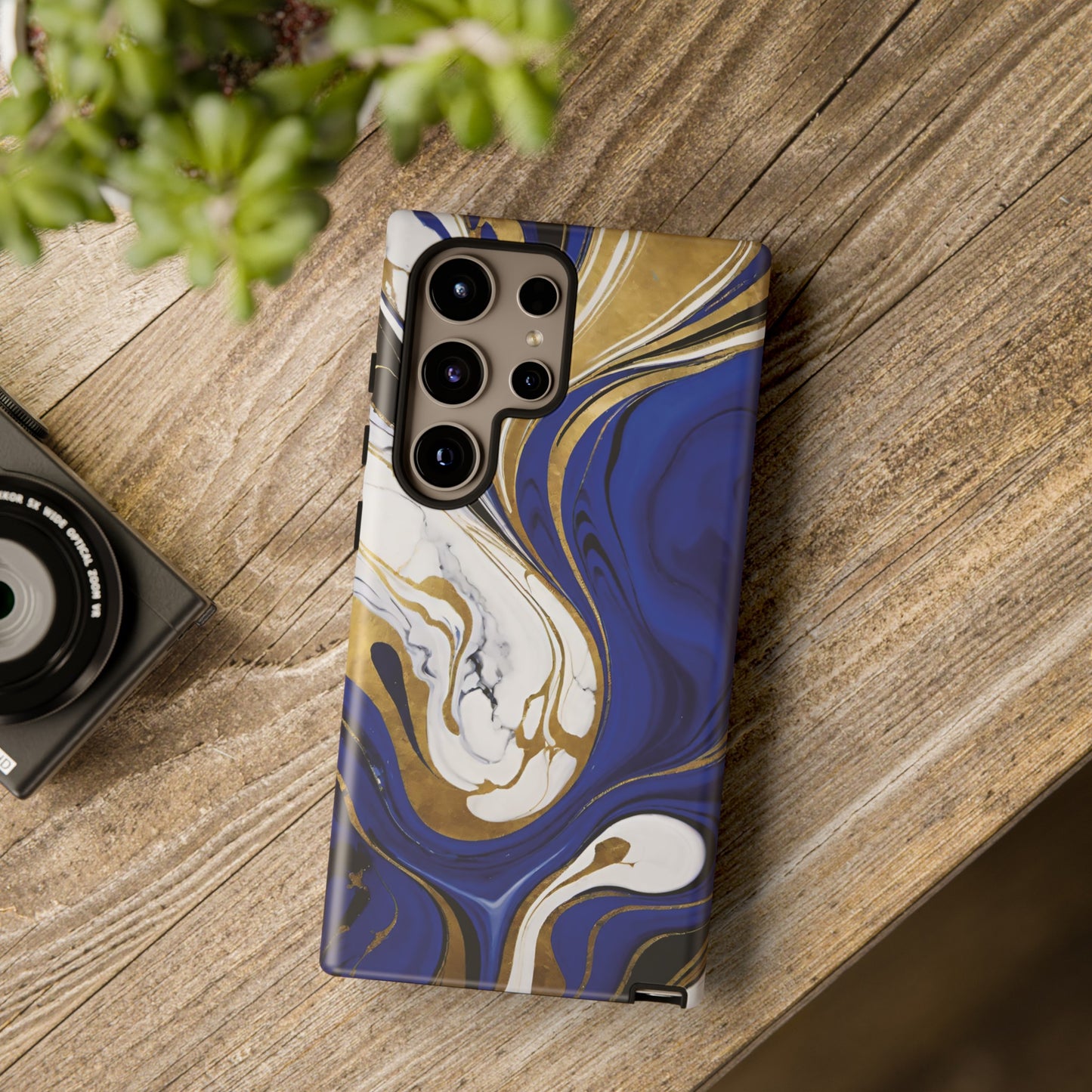 Blue and Gold Swirl 01