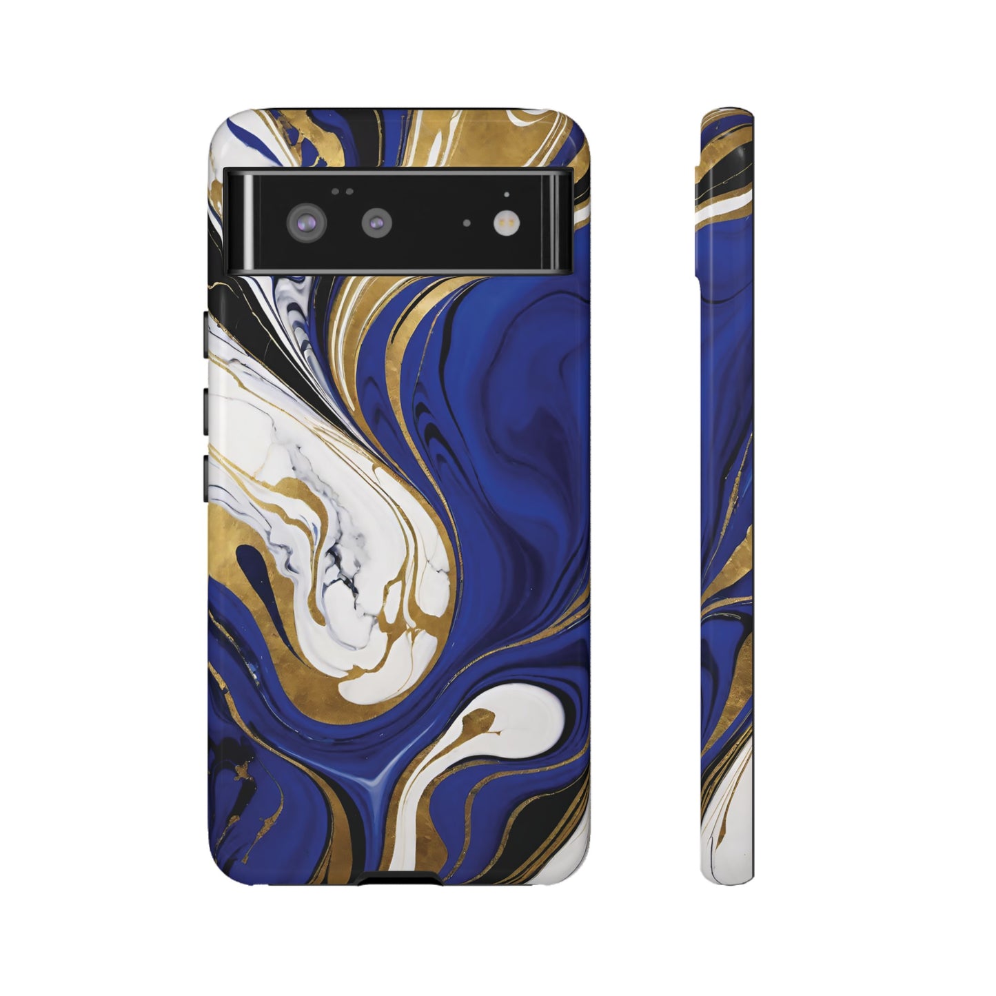 Blue and Gold Swirl 01