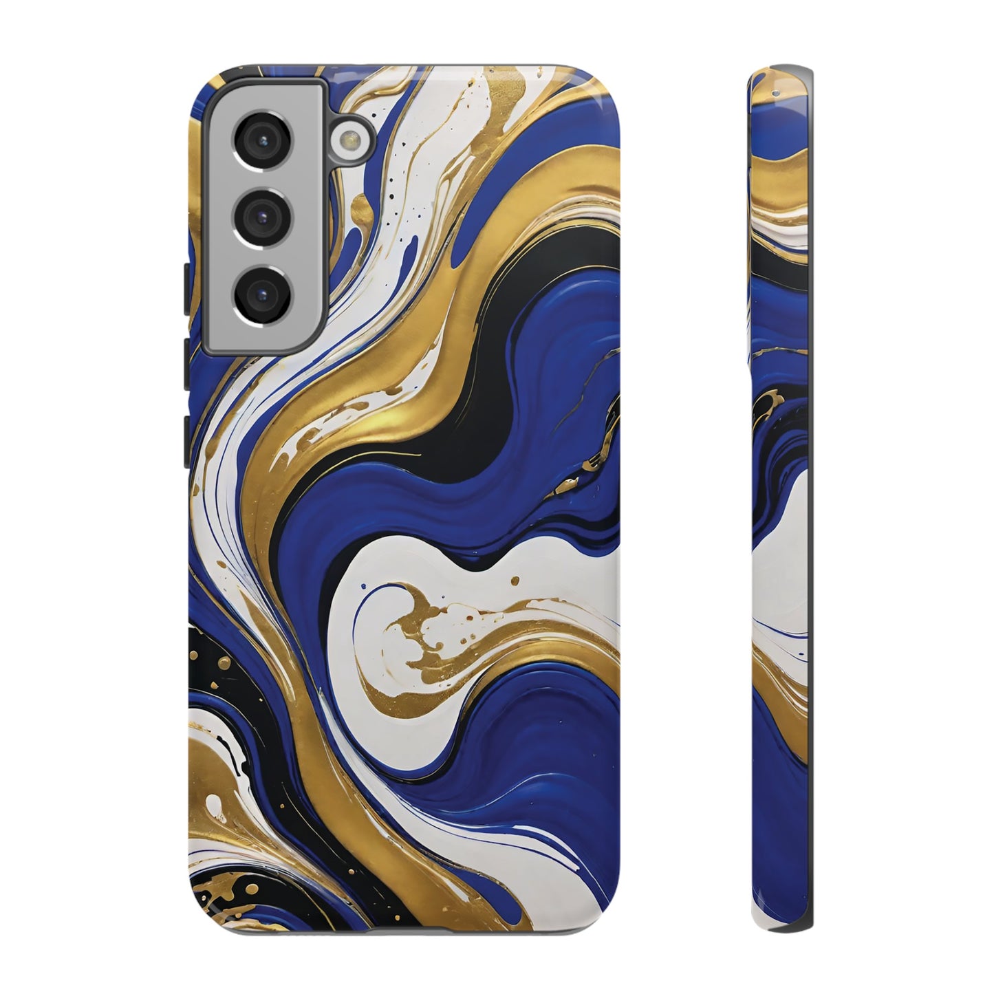 Blue and Gold Swirl 02