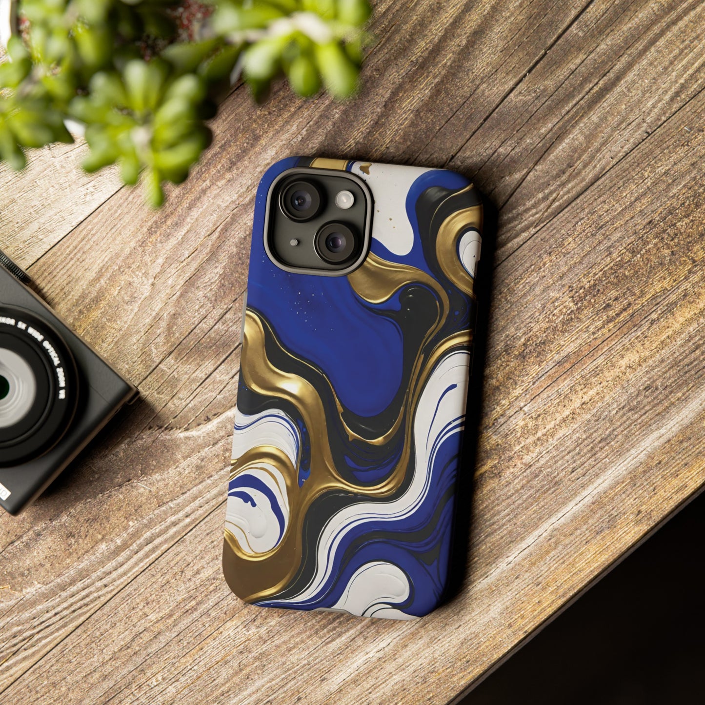 Blue and Gold Swirl 03