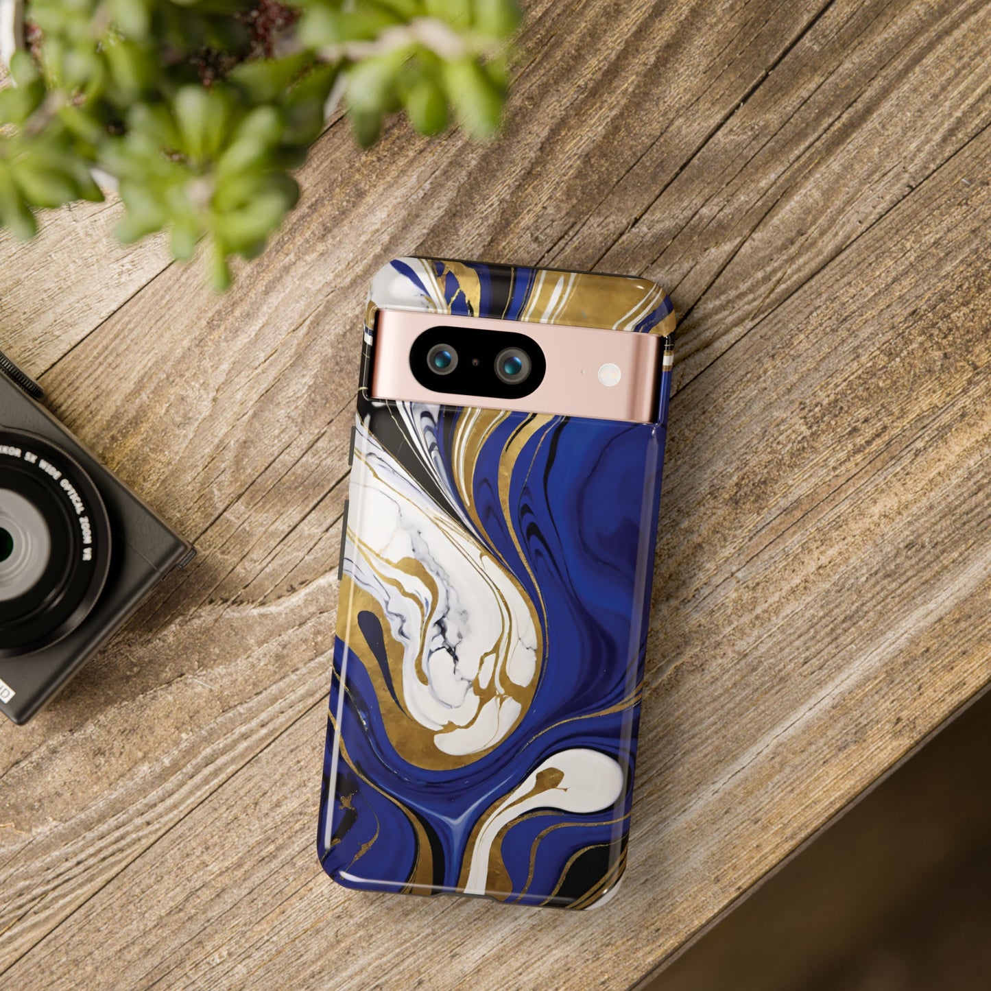 Blue and Gold Swirl 01