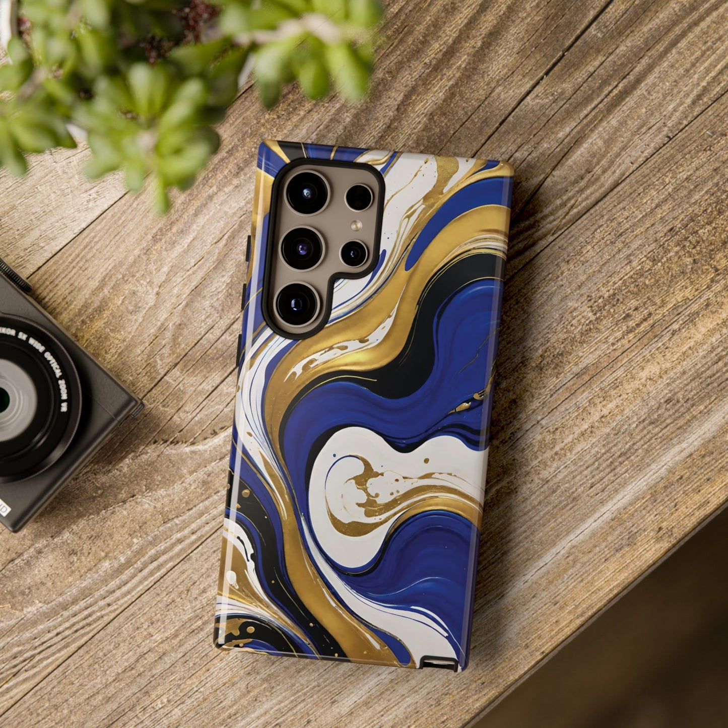 Blue and Gold Swirl 02