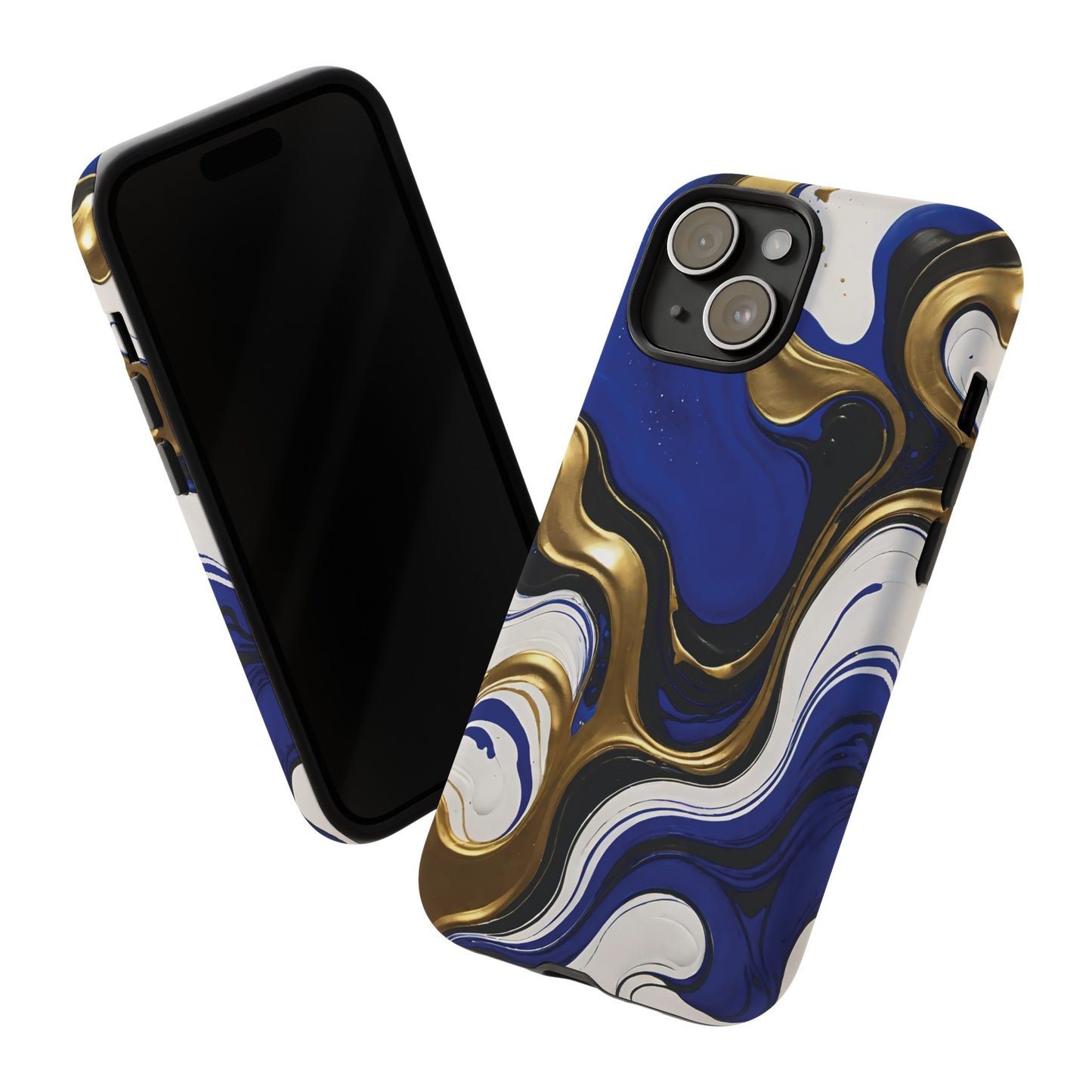 Blue and Gold Swirl 03