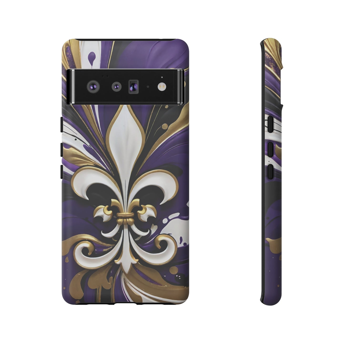 Purple and Gold Fleur-de-Lis 03