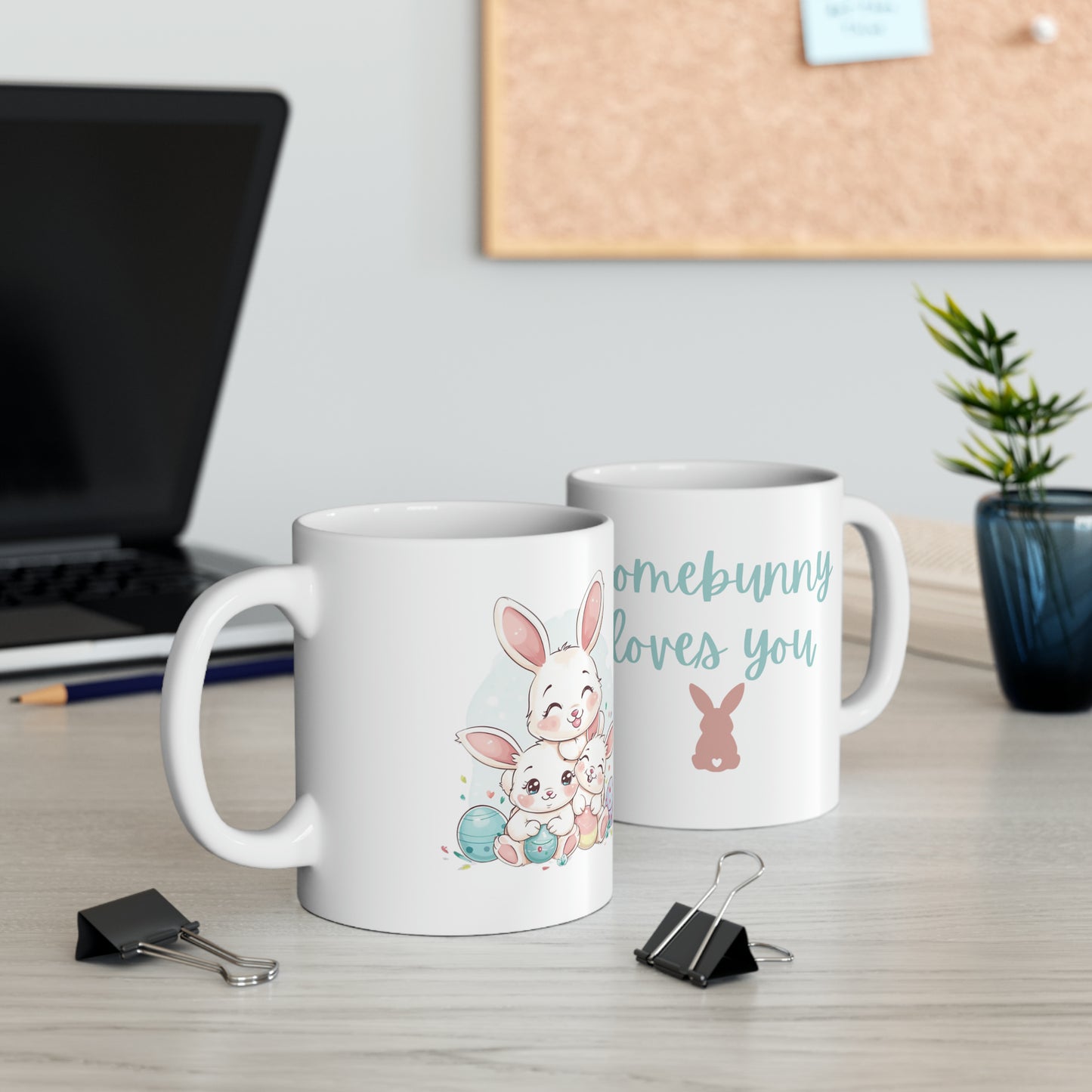 Somebunny Loves You Easter Mug, 11oz - ShadowCrafts Studio
