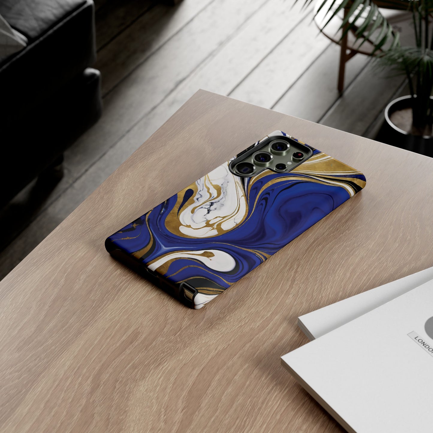 Blue and Gold Swirl 01