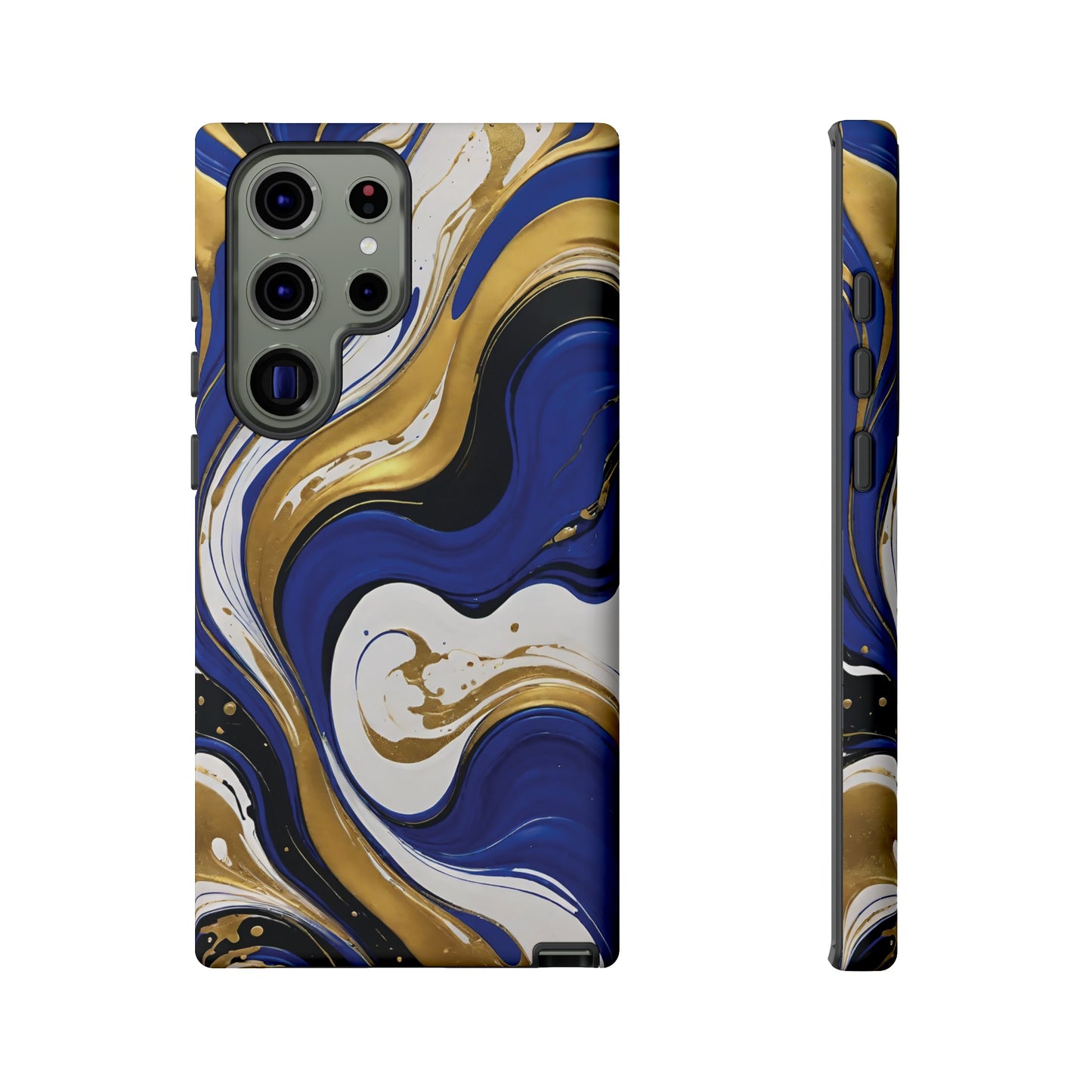 Blue and Gold Swirl 02
