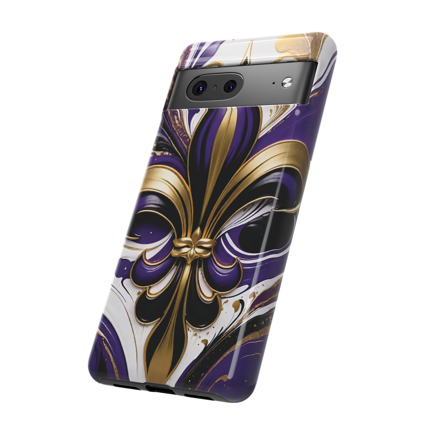 Purple and Gold Fleur-de-Lis 02
