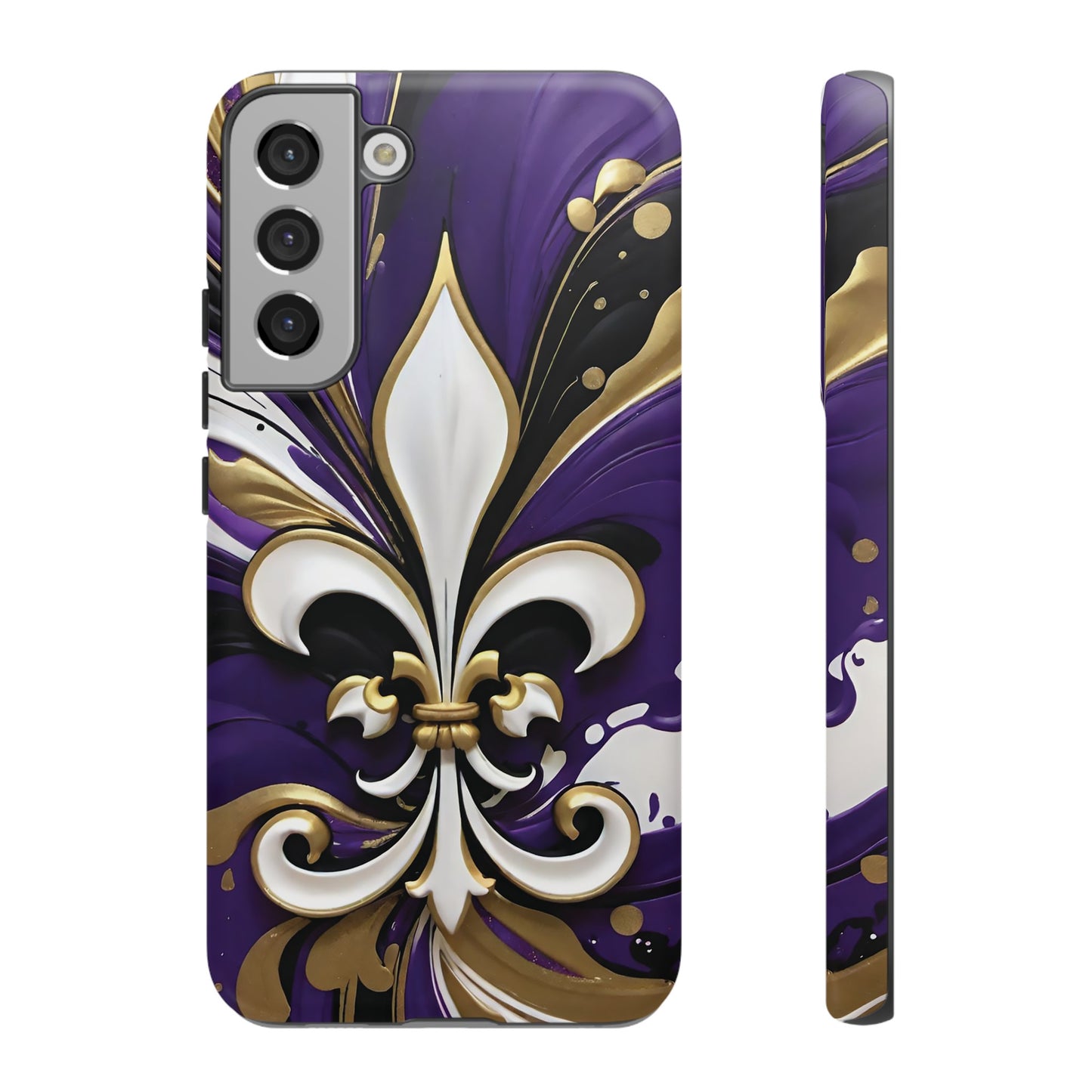 Purple and Gold Fleur-de-Lis 03