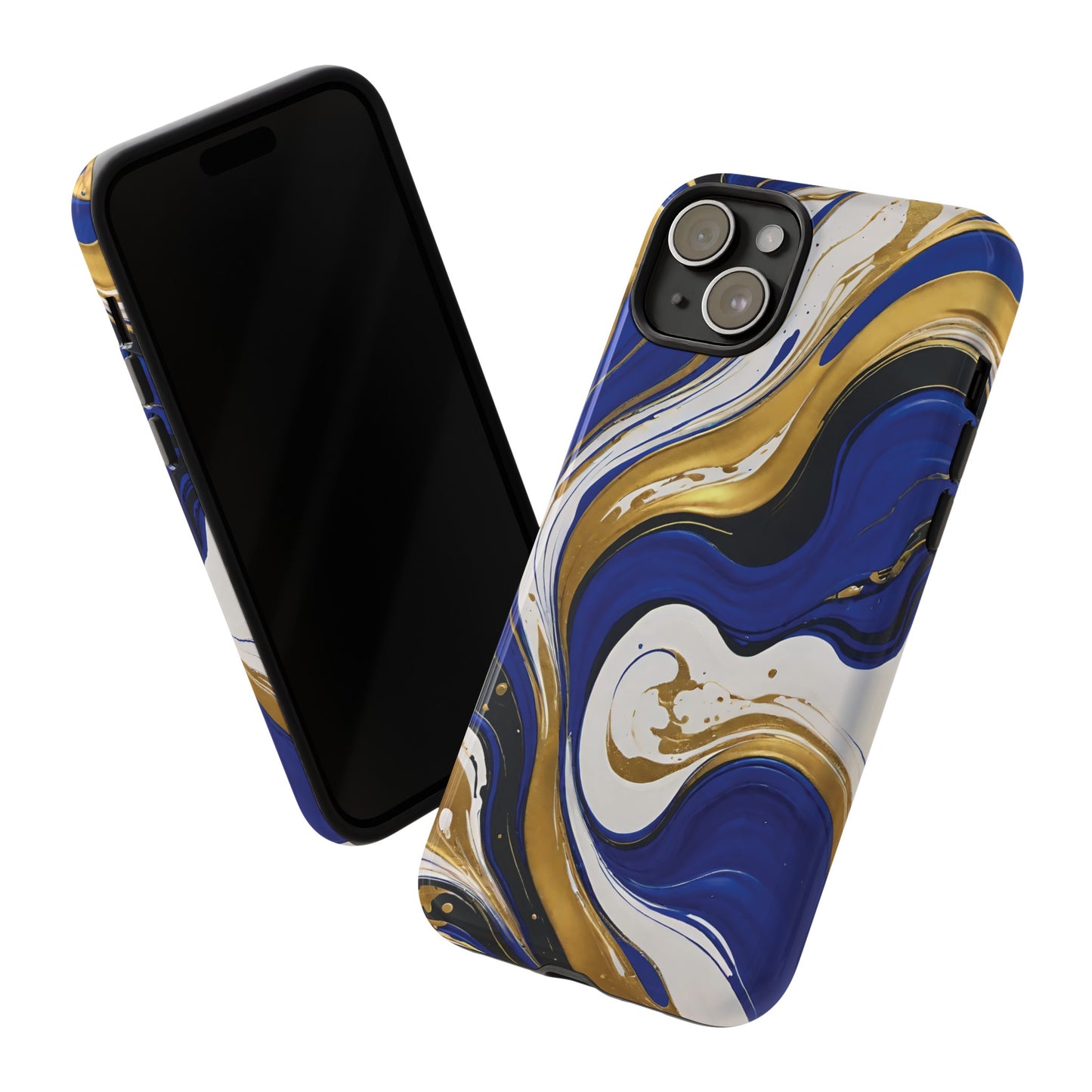 Blue and Gold Swirl 02