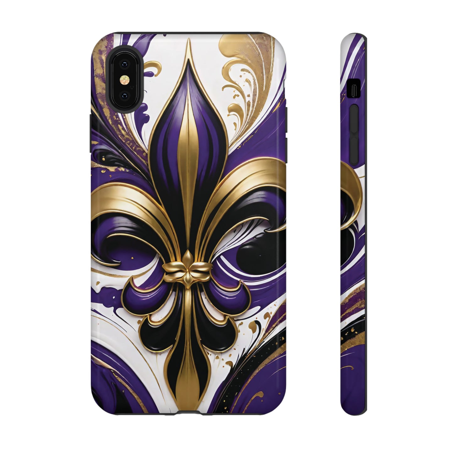 Purple and Gold Fleur-de-Lis 02