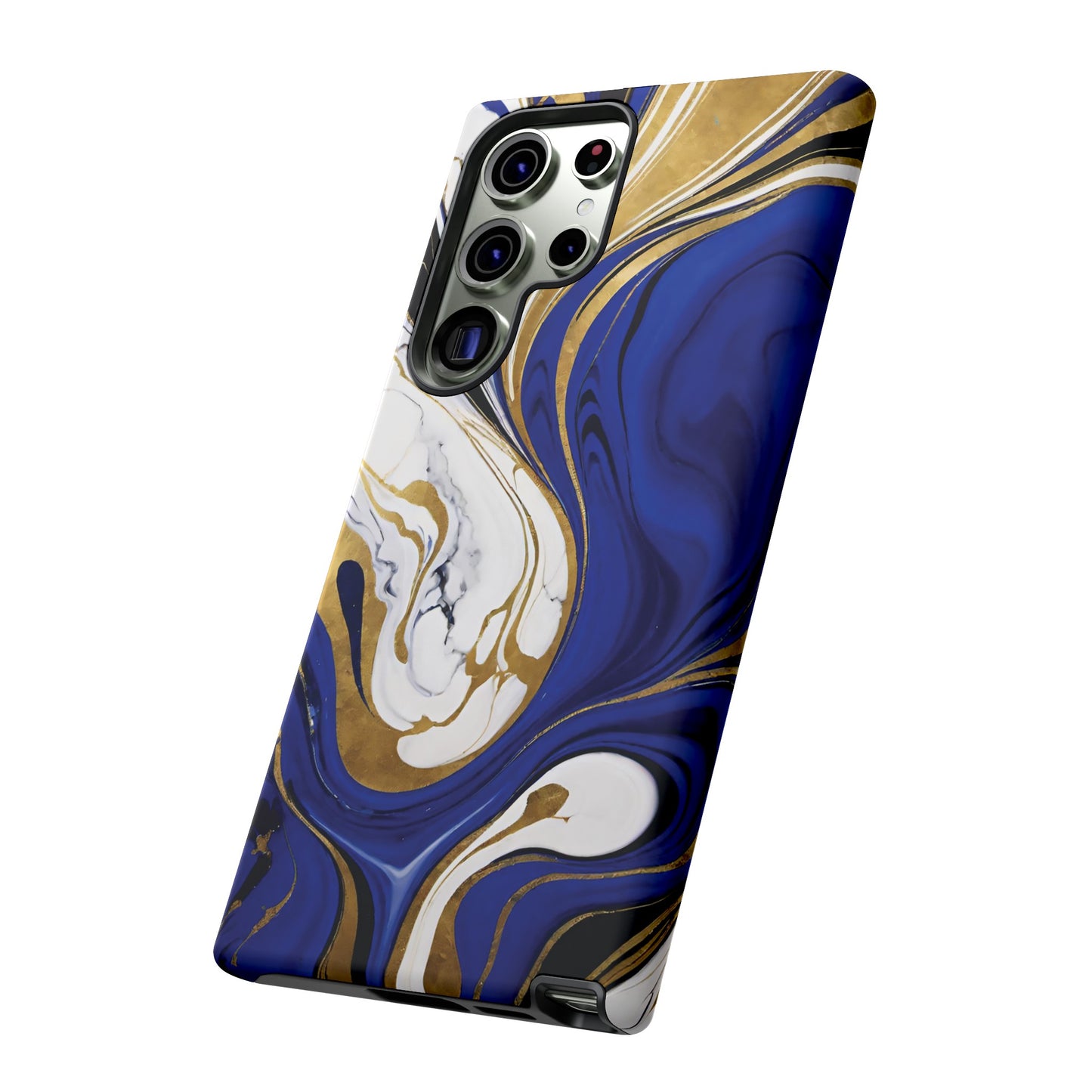 Blue and Gold Swirl 01